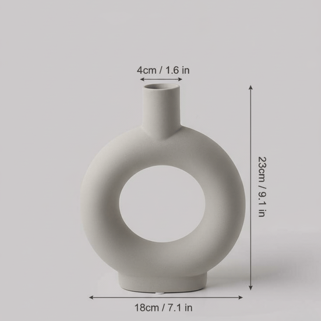 Bea Homes - Nordic Ceramic Vase for Stylish Home Decor with Scandinavian Charm - Bea Homes