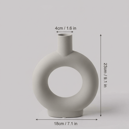 Bea Homes - Nordic Ceramic Vase for Stylish Home Decor with Scandinavian Charm - Bea Homes
