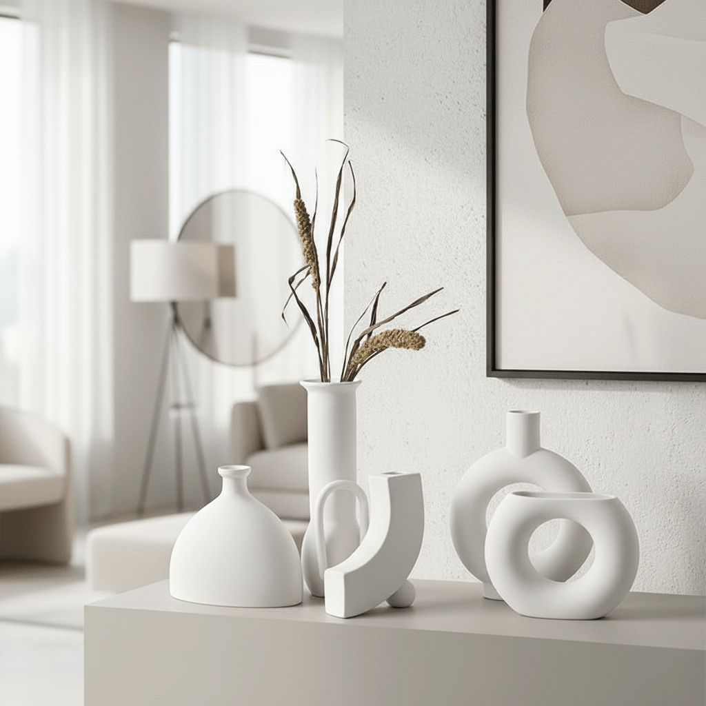 Bea Homes - Nordic Ceramic Vase for Stylish Home Decor with Scandinavian Charm - Bea Homes