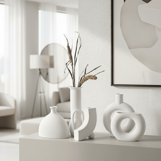 Bea Homes - Nordic Ceramic Vase for Stylish Home Decor with Scandinavian Charm - Bea Homes