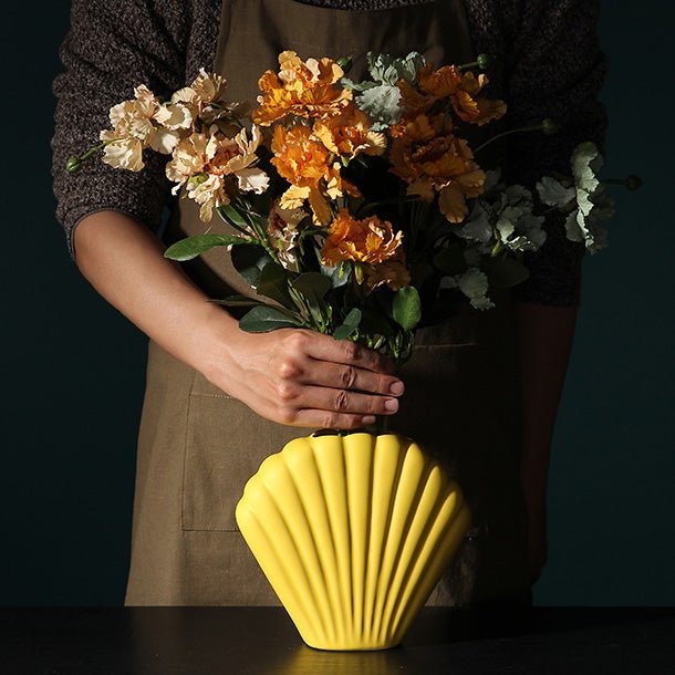 Bea Homes - Nordic Morandi Shell Ceramic Vase for a Chic Home Accent - Bea Homes
