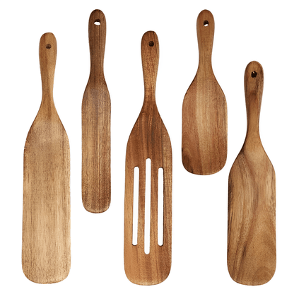 Bea Homes – Set of Wooden Spatulas with Nonstick Coating for Effortless Cooking - Bea Homes