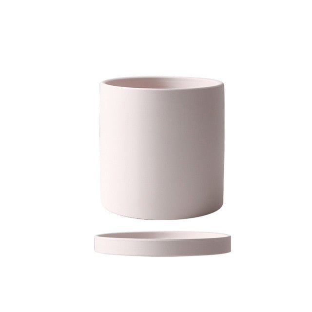 Bea Homes - Soft Hues Indoor Plant Pot with Saucer Set - Perfect for a Bright and Airy Space - Bea Homes