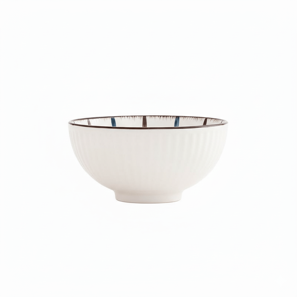 Bea Homes - Striped Rim Design Modern Ceramic Tableware for a Chic Dining Experience - Bea Homes