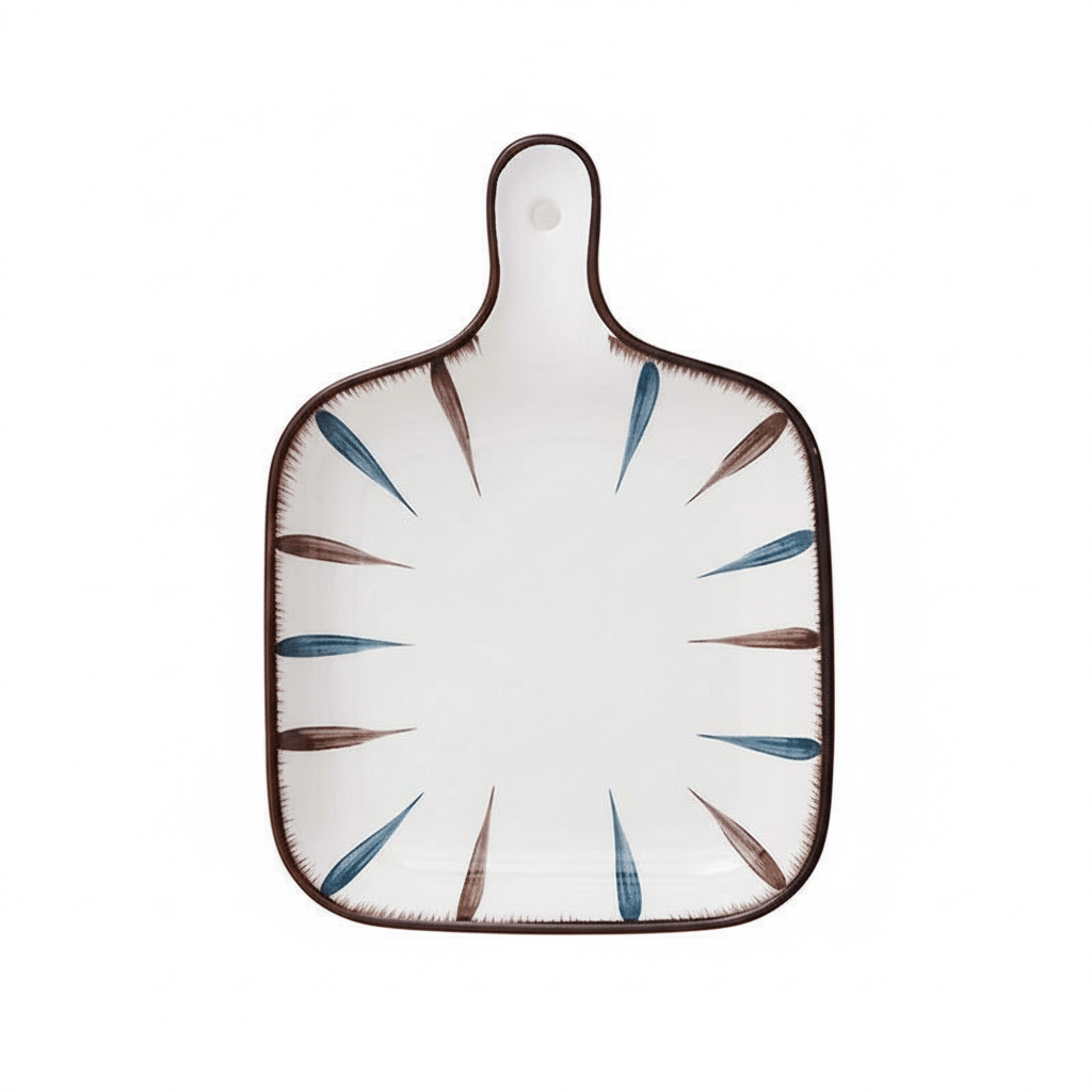 Bea Homes - Striped Rim Design Modern Ceramic Tableware for a Chic Dining Experience - Bea Homes