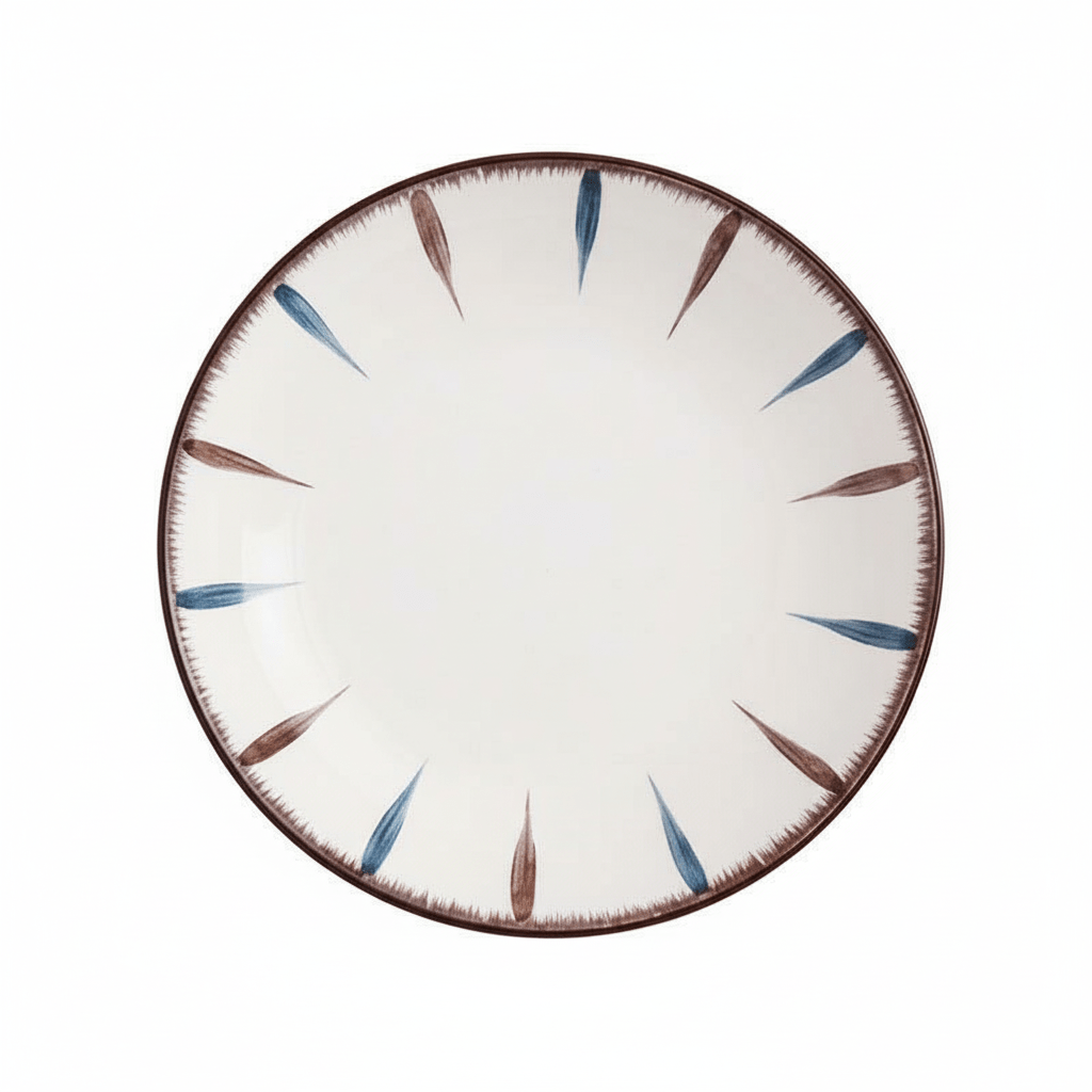 Bea Homes - Striped Rim Design Modern Ceramic Tableware for a Chic Dining Experience - Bea Homes