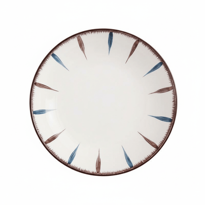 Bea Homes - Striped Rim Design Modern Ceramic Tableware for a Chic Dining Experience - Bea Homes