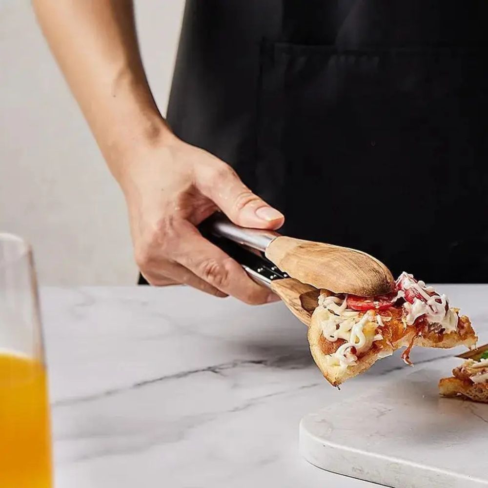 Bea Homes – Wood and Steel Tongs Set for a Modern Kitchen Aesthetics - Bea Homes